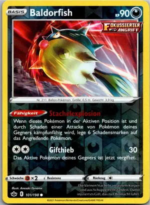 Pokémon-Karte Baldorfish 101/198 Schaurige Herrschaft