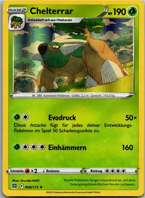 Pokémon-Karte Chelterrar 008/172 Strahlende Sterne
