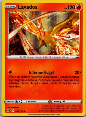 Pokémon-Karte Lavados 021/172 Strahlende Sterne