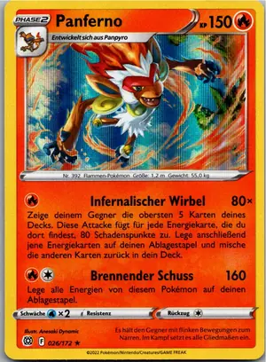 Pokémon-Karte Panferno 026/172 Strahlende Sterne