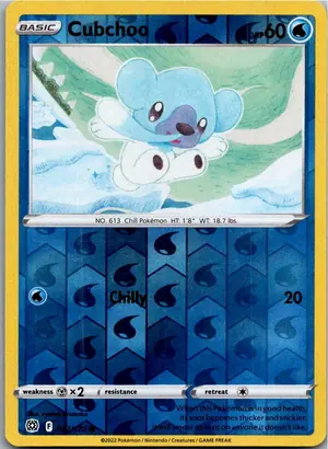 Pokémon-Karte Cubchoo Petznief 042/172 Strahlende Sterne