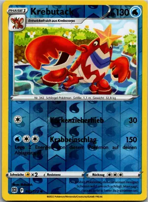 Pokémon-Karte Krebutack 033/172 Strahlende Sterne