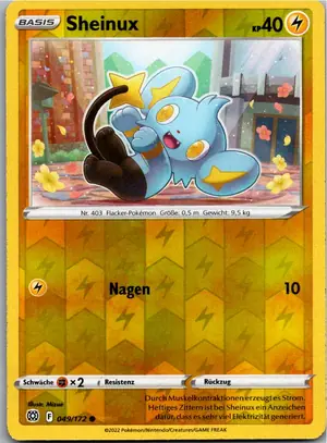 Pokémon-Karte Sheinux 049/172 Strahlende Sterne