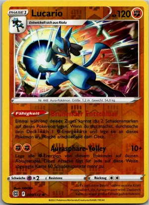 Pokémon-Karte Lucario 079/172 Strahlende Sterne