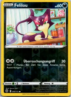 Pokémon-Karte Felilou 090/172 Strahlende Sterne