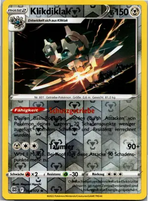Pokémon-Karte Klikdiklak 104/172 Strahlende Sterne