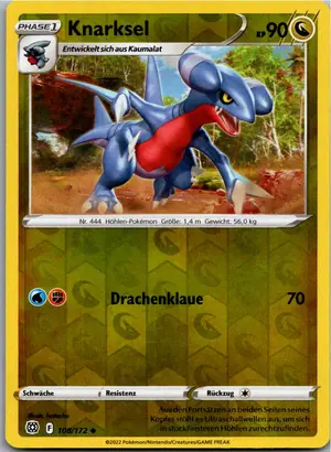 Pokémon-Karte Knarksel 108/172 Strahlende Sterne