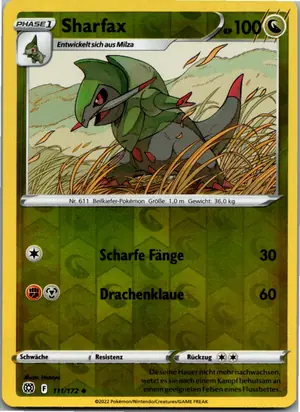 Pokémon-Karte Sharfax 111/172 Strahlende Sterne