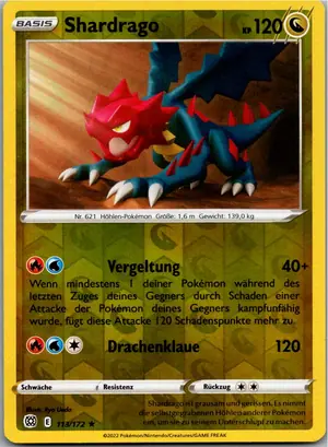Pokémon-Karte Shardrago 113/172 Strahlende Sterne