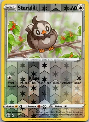 Pokémon-Karte Staralili 117/172 Strahlende Sterne