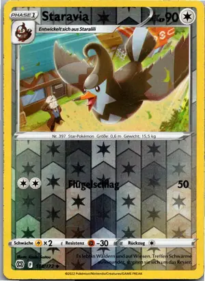 Pokémon-Karte Staravia 118/172 Strahlende Sterne