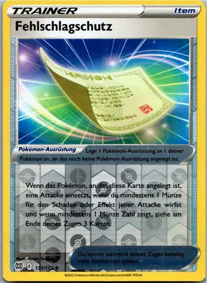 Pokémon-Karte Fehlschlagschutz 131/172 Strahlende Sterne