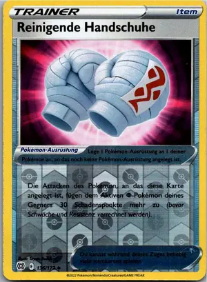 Pokémon-Karte Reinigende Handschuhe 136/172 Strahlende Sterne