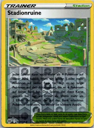 Pokémon-Karte Stadionruine 137/172 Strahlende Sterne