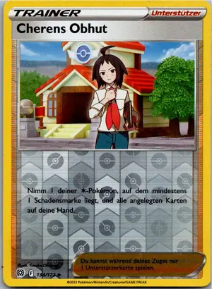 Pokémon-Karte Cherens Obhut 134/172 Strahlende Sterne