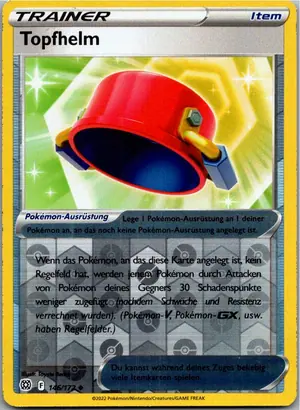 Pokémon-Karte Topfhelm 146/172 Strahlende Sterne
