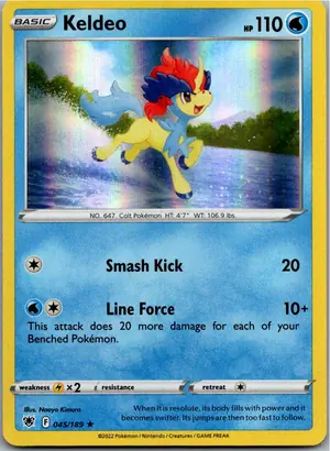 Pokémon-Karte Keldeo 045/189 Astralglanz