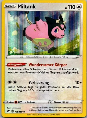 Pokémon-Karte Miltank 126/189 Astralglanz