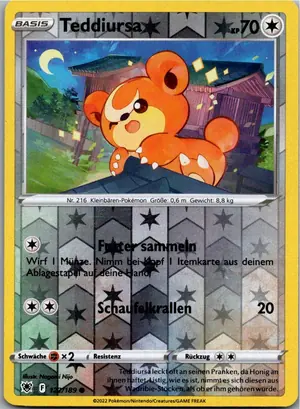 Pokémon-Karte Teddiursa 122/189 Astralglanz