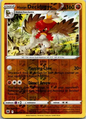Pokémon-Karte Hisuian Decidueye 082/189 Astralglanz