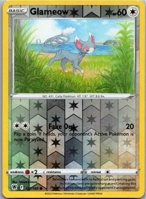 Pokémon-Karte Glameow Charmian 127/189 Astralglanz