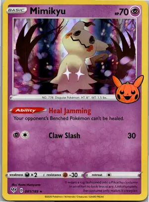 Pokémon-Karte Mimikyu Mimigma 081/189 Flammende Finsternis