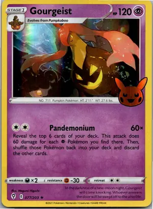 Pokémon-Karte Gourgeist Pumpdjinn 077/203 Drachenwandel
