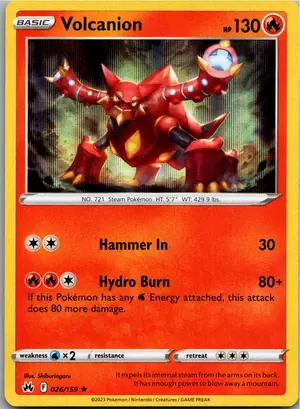 Pokémon-Karte Volcanion 026/159 Zenit der Könige