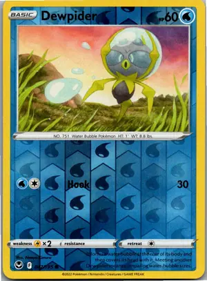 Pokémon-Karte Dewpider Araqua 047/195 Silberne Sturmwinde