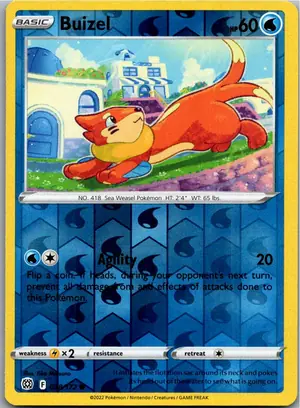 Pokémon-Karte Buizel Bamelin 038/172 Strahlende Sterne