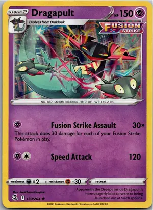 Pokémon-Karte Dragapult Katapuldra 130/264 Fusionsangriff