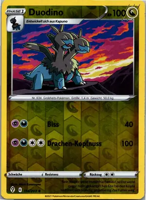 Pokémon-Karte Duodino 114/203 Drachenwandel