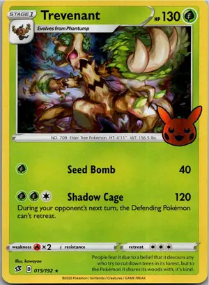 Pokémon-Karte Trevenant Trombork 015/192 Clash der Rebellen