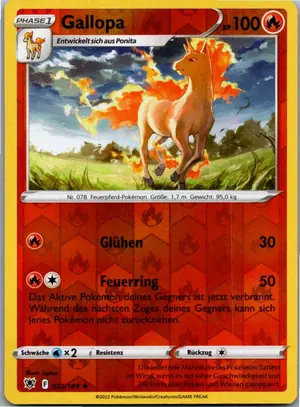 Pokémon-Karte Gallopa 022/189 Astralglanz