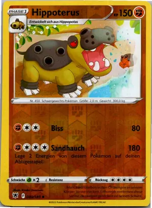 Pokémon-Karte Hippoterus 080/189 Astralglanz