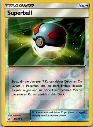 Pokémon-Karte Superball 60/73 Schimmernde Legenden
