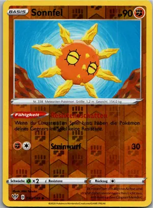 Pokémon-Karte Sonnfel 092/189 Flammende Finsternis