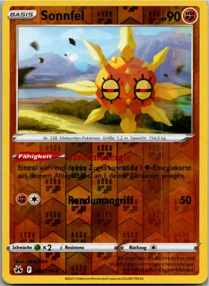 Pokémon-Karte Sonnfel 069/159 Zenit der Könige