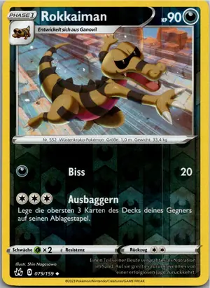 Pokémon-Karte Rokkaiman 079/159 Zenit der Könige