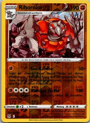Pokémon-Karte Rihornior 091/196 Verlorener Ursprung
