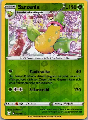 Pokémon-Karte Sarzenia 003/163 Kampfstile