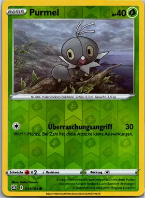 Pokémon-Karte Purmel 011/163 Kampfstile