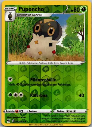 Pokémon-Karte Puponcho 012/163 Kampfstile