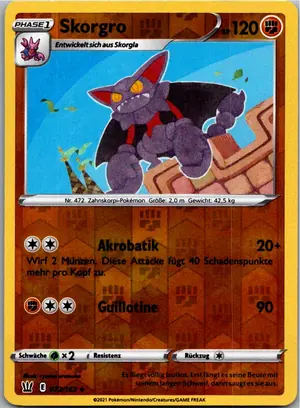 Pokémon-Karte Skorgro 072/163 Kampfstile