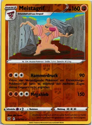 Pokémon-Karte Meistagrif 075/163 Kampfstile