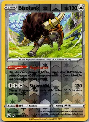 Pokémon-Karte Bisofank 118/163 Kampfstile