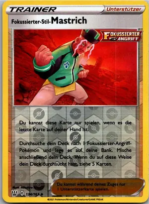 Pokémon-Karte Fokussierter-Stil-Mastrich 163/163 Kampfstile