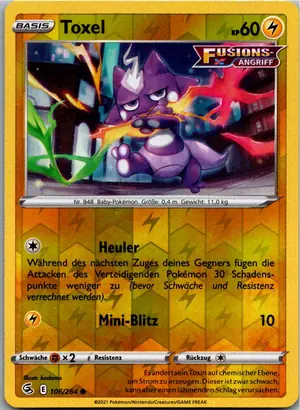 Pokémon-Karte Toxel 106/264 Fusionsangriff