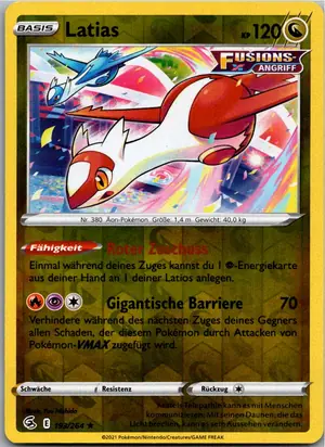 Pokémon-Karte Latias 193/264 Fusionsangriff
