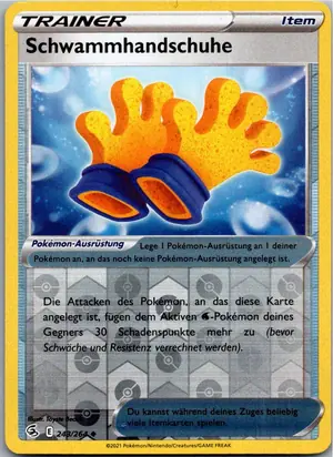 Pokémon-Karte Schwammhandschuhe 243/264 Fusionsangriff